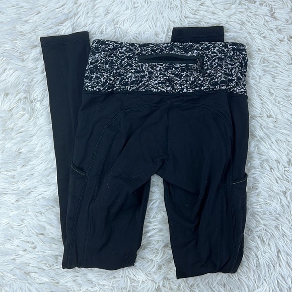 Lululemon Fresh Tracks Tight Black / Iced Wave White Black - Picture 5 of 6